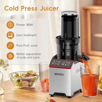 whall Masticating Slow Juicer with 2 Speed Modes