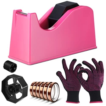 9 Pcs Heat Tape Dispenser Set, Sublimation Tape Dispenser 2 Pcs Heat Resistant Gloves with Silicone ...