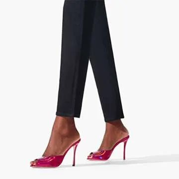 FSJ Women Peep Toe Mules - Stylish & Comfy for Summer