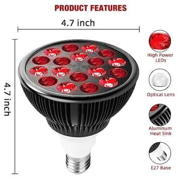 Wolezek Red Light Lamp for Pain Relief and Skin Care