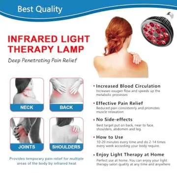 Wolezek Red Light Lamp for Pain Relief and Skin Care