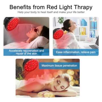 Wolezek Red Light Lamp for Pain Relief and Skin Care