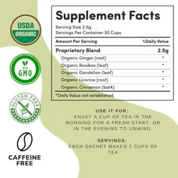 Detox Liver Tea - Herbal Debloat Blend for Liver Health - Organic and AIP Compliant