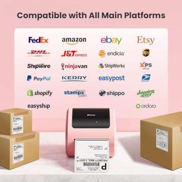 Omezizy Shipping Label Printer 4x6 - Thermal Label Printer for Small Business, Thermal Printer for Shipping Labels, Shipping Label Maker, Compatible with USPS, Shopify, Amazon