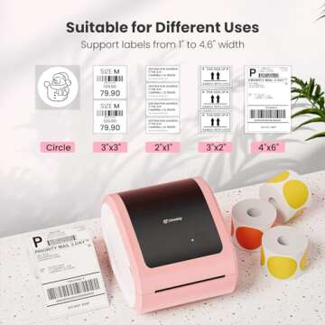 Omezizy Shipping Label Printer 4x6 - Thermal Label Printer for Small Business, Thermal Printer for Shipping Labels, Shipping Label Maker, Compatible with USPS, Shopify, Amazon