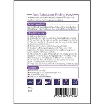 AICHUN BEAUTY Foot Peel Mask 2 Pack, Peeling Away Calluses and Dead Skin cells, Make Your Feet Baby ...