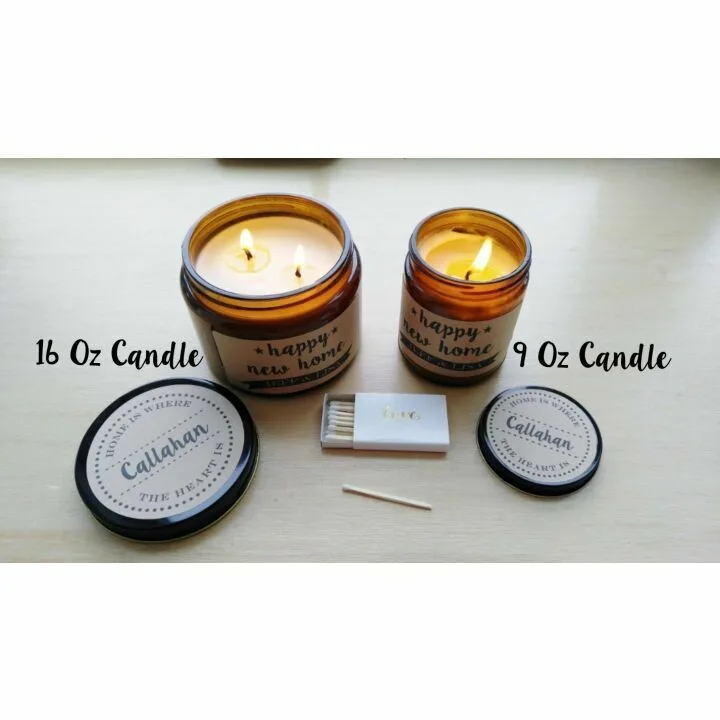 Personalized Scented Candle Jar - Romantic Gift