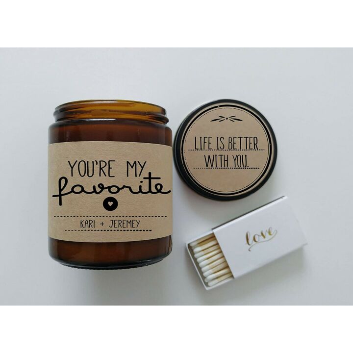 Personalized Scented Candle Jar - Romantic Gift