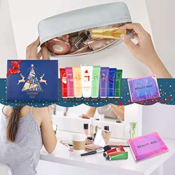 Hand Cream Gift Set,8 Pack Travel Size Nourishing Hand Cream Set with Natural Shea and Vitamin E+Cosmetic bag, Moisturizing & Hydrating for Dry Hands, Ideal Gift for Women/Men/Birthday