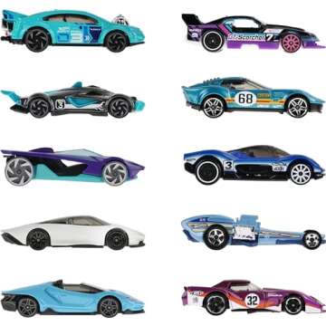Hot Wheels 10-Pack of Toy Race Cars, Includes 1:64 Scale Corvette, Lamborghini, McLaren Originals (Amazon Exclusive)