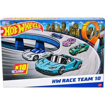 Hot Wheels 10-Pack of Toy Race Cars, Includes 1:64 Scale Corvette, Lamborghini, McLaren Originals (Amazon Exclusive)