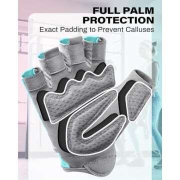 VINSGUIR Breathable Workout Gloves for Women – Perfect Grip & Cushion Pads