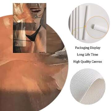 Nude Woman Pictures Female Body Art Abstract Sexy Nude Woman Female Aesthetic Poster Sexy Female Wall Art Body Aesthetic Abstract Body Painting Sexy Woman for Living Room 16x24inch No Frame