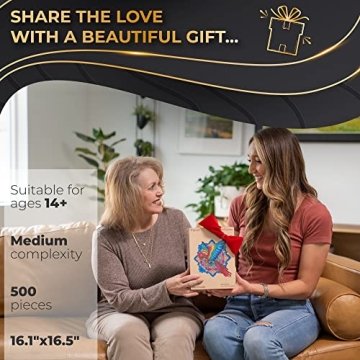 ZenChalet Rainbow Parrot Puzzle - 500 Piece Eco-Friendly Fun