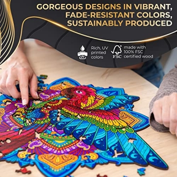 ZenChalet Rainbow Parrot Puzzle - 500 Piece Eco-Friendly Fun