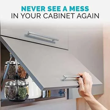 Belwares Revolving Spice Rack Organizer - Spinning Countertop Herb and Spice Organizer with 12 Glass Jar Bottles and Labels (Spices Not Included)