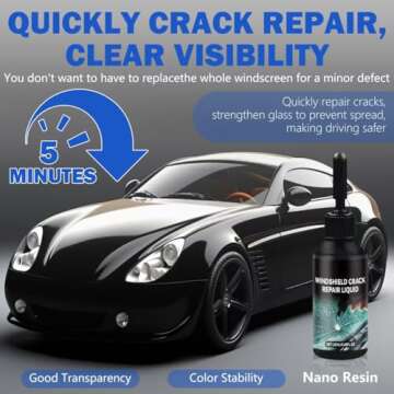 zonmtreo Cracked Windshield Repair Kit for Chips and Cracks, Car Windshield Crack Repair Kit, Glass ...