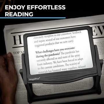 5X LED Full Page Magnifying Glass with Stand