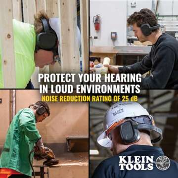 Klein Tools Adjustable Behind-the-Head Earmuffs in Orange