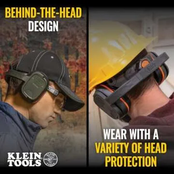 Klein Tools Adjustable Behind-the-Head Earmuffs in Orange