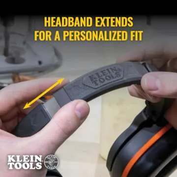 Klein Tools Adjustable Behind-the-Head Earmuffs in Orange