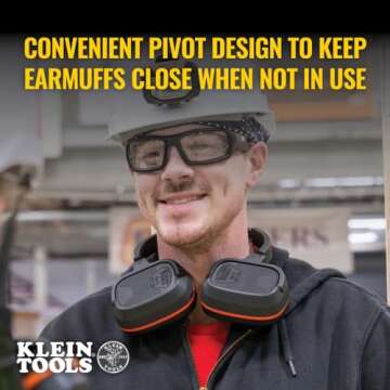 Klein Tools Adjustable Behind-the-Head Earmuffs in Orange