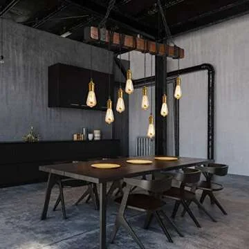 Flordeer Rustic Farmhouse Chandelier - Vintage Light Fixture