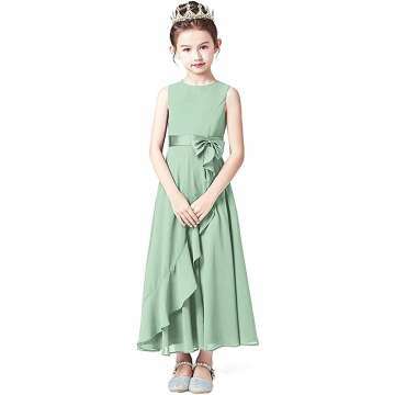 Little Juniors Long Bridesmaid Dress for Girls