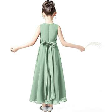 Little Juniors Long Bridesmaid Dress for Girls