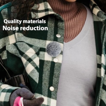 LEFXMOPHY for Hollyland Lark M2 Windscreen, Furry Wind Muff Deadcat Cover 2-Pack Grey