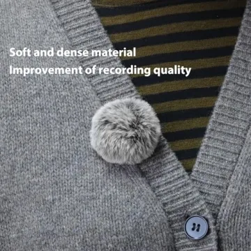 LEFXMOPHY for Hollyland Lark M2 Windscreen, Furry Wind Muff Deadcat Cover 2-Pack Grey