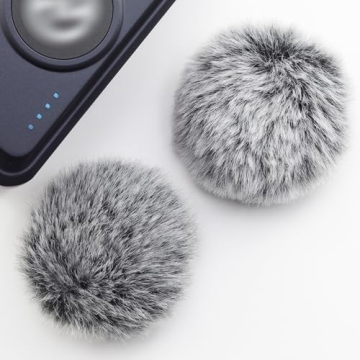 LEFXMOPHY for Hollyland Lark M2 Windscreen, Furry Wind Muff Deadcat Cover 2-Pack Grey