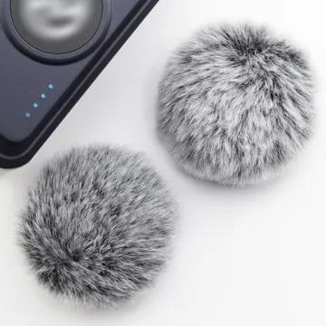 LEFXMOPHY for Hollyland Lark M2 Windscreen, Furry Wind Muff Deadcat Cover 2-Pack Grey