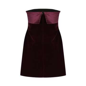 HGps8w Women Elegant Velvet Satin Tube Mini Dress Sexy Strapless Off Shoulder Slim Flare Y2k Short Party Homecomming Dress