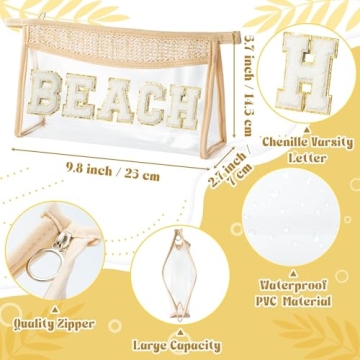 Belanttega Beach Cosmetic Bag Waterproof Travel Pouch