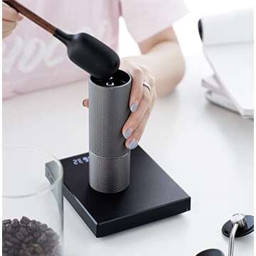 TIMEMORE Manual Coffee Grinder Hand Coffee Grinder Stainless Steel Conical Burr Chestnut C2 MAX Internal Adjustable Setting Capacity 30g French Press Coffee for Travel, Camping, Home (Black C2 MAX)