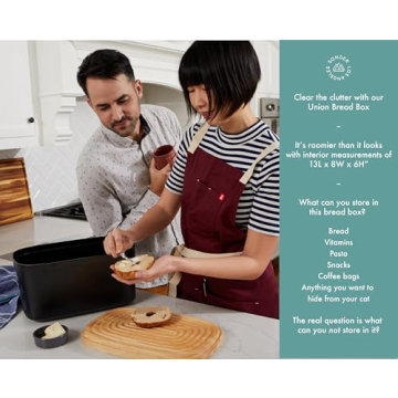 Sonder LA Modern Bamboo Fiber Bread Box Stylish Storage