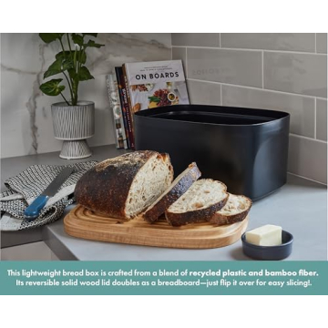 Sonder LA Modern Bamboo Fiber Bread Box Stylish Storage