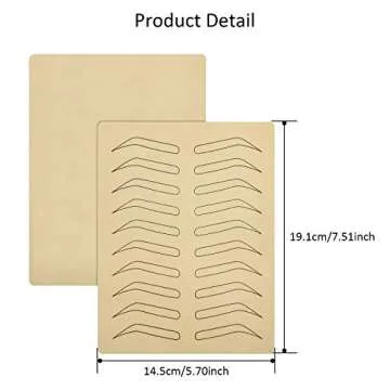 6 Pieces Eyebrow Tattoo Skin Latex Microblading Practice Tattoo Skin Practice Sheet No Ink Needed Practice Skin Double Sided Practice Skin (Black Eyebrow Tattoo Skin)