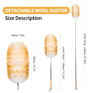 FeelfunFeather Lambswool Duster with Telescopic Handle