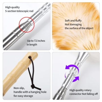 FeelfunFeather Lambswool Duster with Telescopic Handle