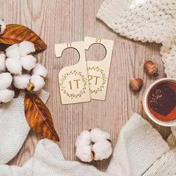 Patelai 7 Pcs Wooden Baby Closet Dividers Organizer for Kids