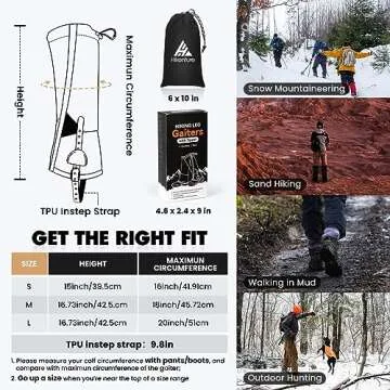 Durable Waterproof Gaiters for Hiking and Hunting
