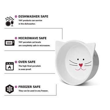 Y YHY Raised Cat Food Bowls for Comfortable Dining