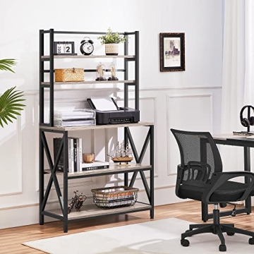 Yaheetech 5-Tier Kitchen Organizer Rack Adjustable Feet Gray