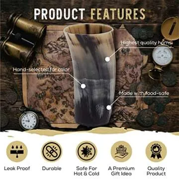 Viking Drinking Horn Cups For Drinking Viking Sets Of 1-2-4 Viking Drinking Horn Cup (4)