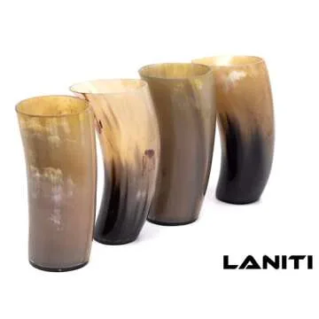 Viking Drinking Horn Cups For Drinking Viking Sets Of 1-2-4 Viking Drinking Horn Cup (4)