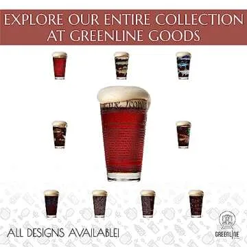 Greenline Goods – United States Constitution & Declaration of Independence Glasses (Set of 2) - 16 oz Drinking Glasses - American US Patriotic Gift Set We The People - Beer Glasses