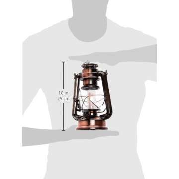 NorthPoint 190462 12 LED Vintage Style Outdoor Lighting Lantern for Multi Purpose Use, Copper