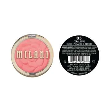Milani Rose Powder Blush - Coral Cove (0.6 Ounce) Cruelty-Free Blush - Shape, Contour & Highlight Fa...